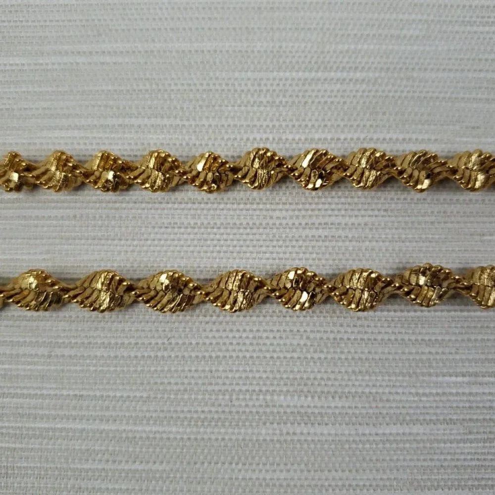 VTG Napier Sparkly Faceted Twist Rope Chain Necklace 28